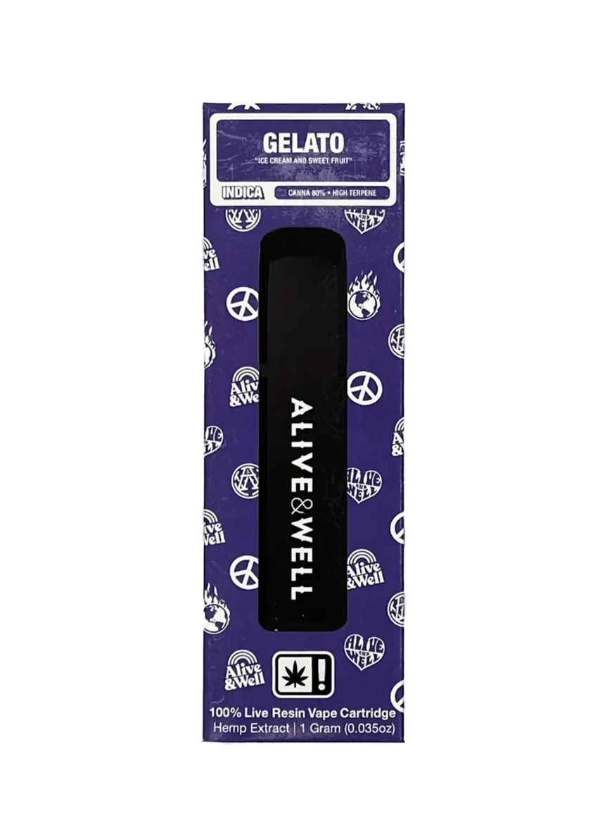 Alive And Well 1g THCa Disposable Vape / Gelato Indica